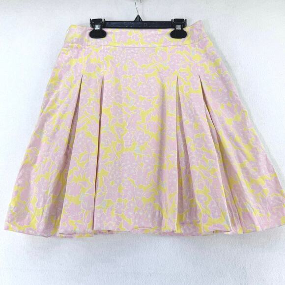 Lilly Pulitzer Pleated Skirt Pastel Floral Print Cotton Lined cottagecore SZ 2 - Picture 4 of 4